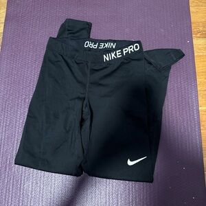 Nike Black Leggings with White Logo